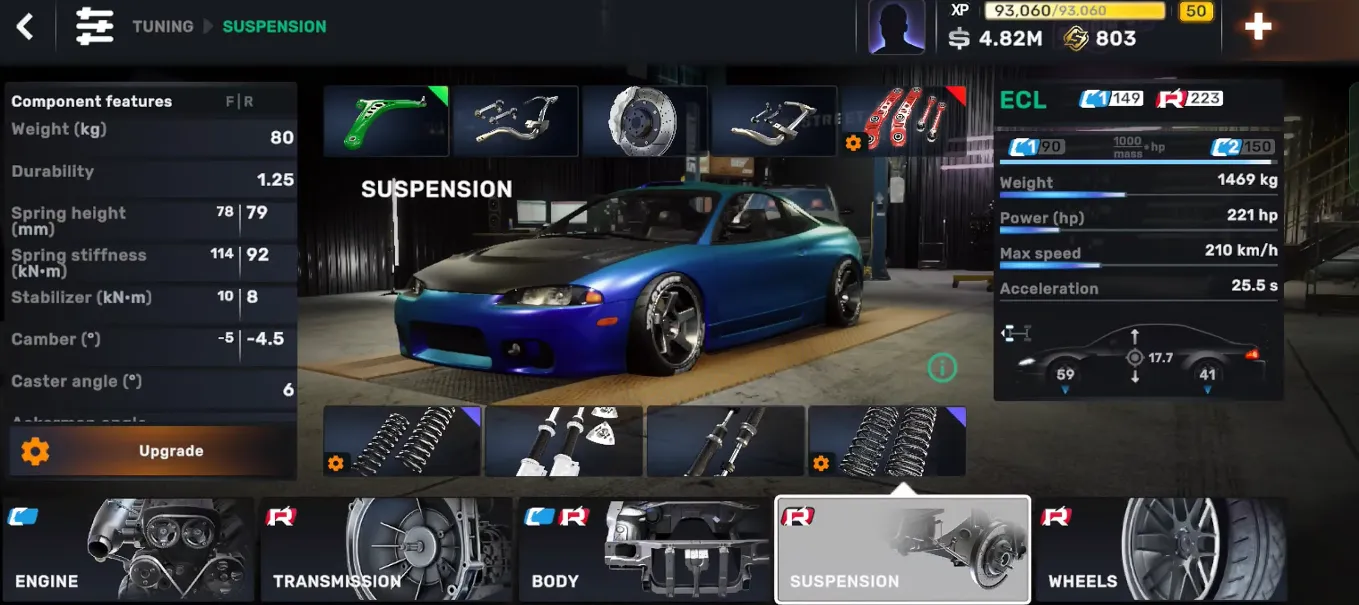 CarX Street Negative Camber Tuning for Drift Grip