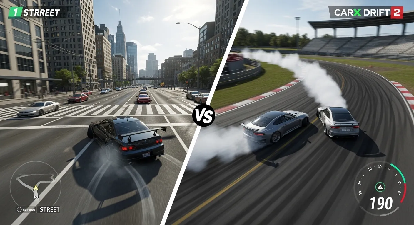 CarX Street vs CarX Drift Racing 2 Physics and Handling