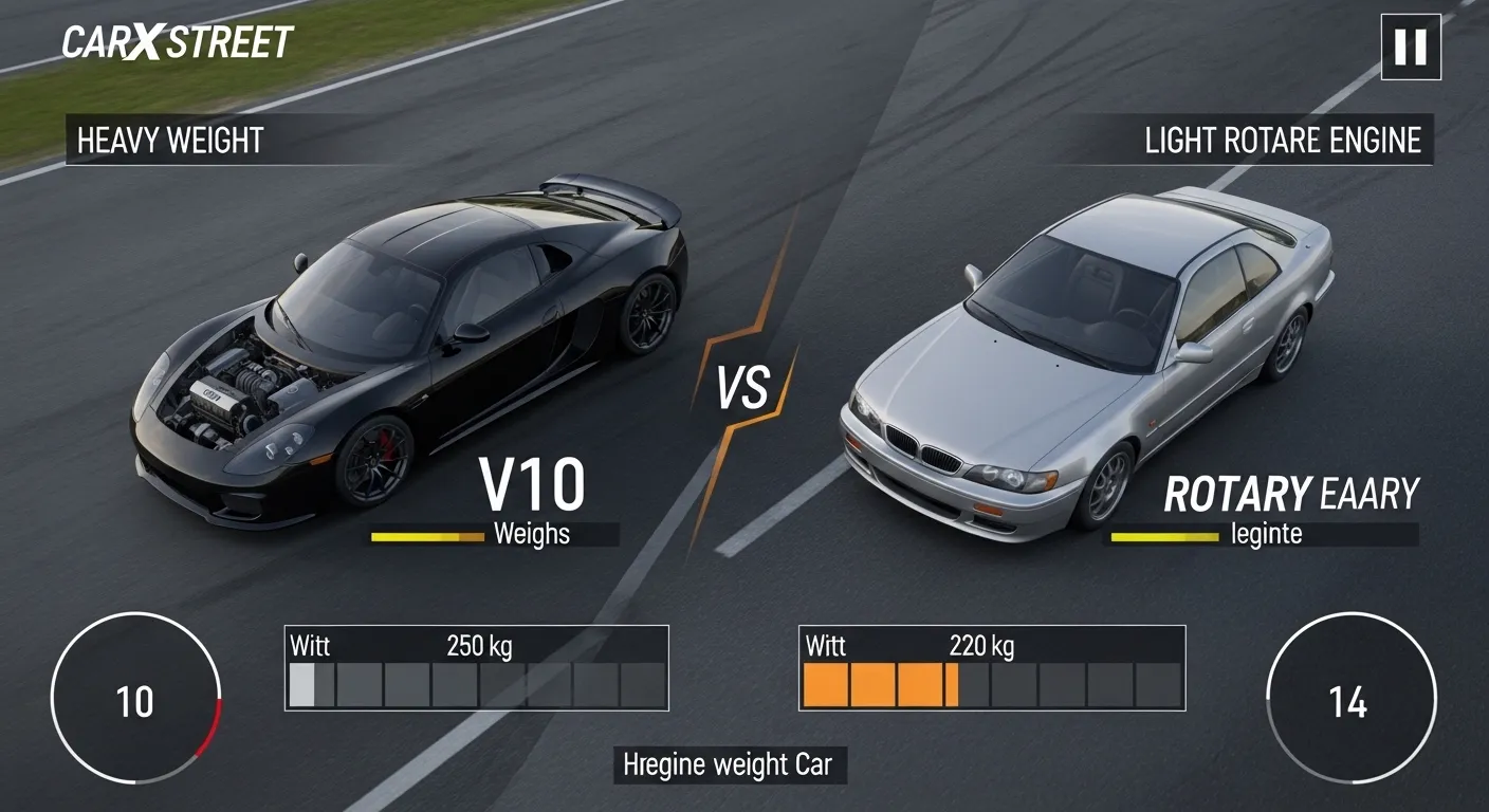 CarX Street Engine Weight Balance for Drift Performance