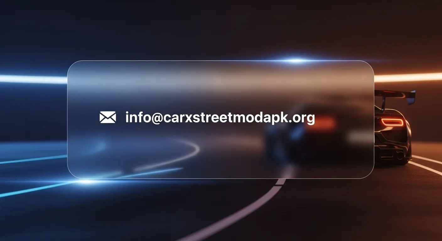 CarX Street Mod APK contact email info@carxstreetmodapk.org