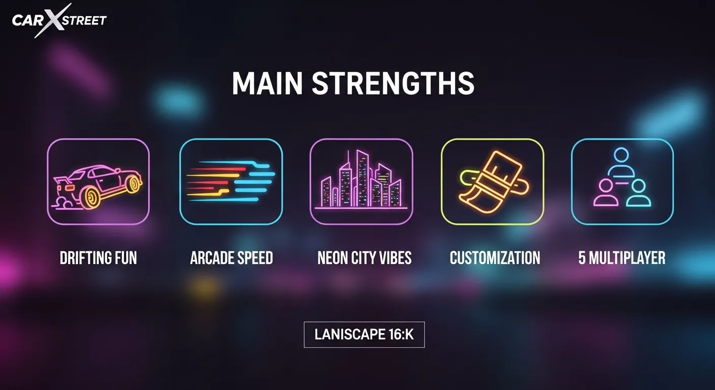 CarX Street strengths vs CarX Highway Racing weaknesses ads and feature limits